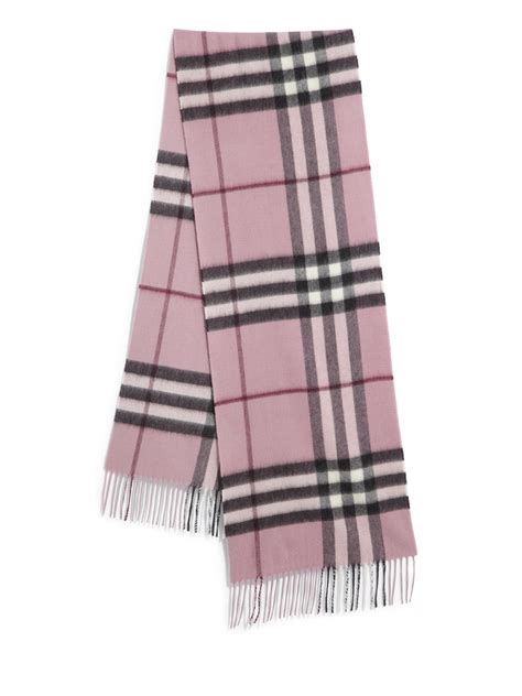 burberry giant check scarf cashmere pink|Burberry cashmere check scarf price.